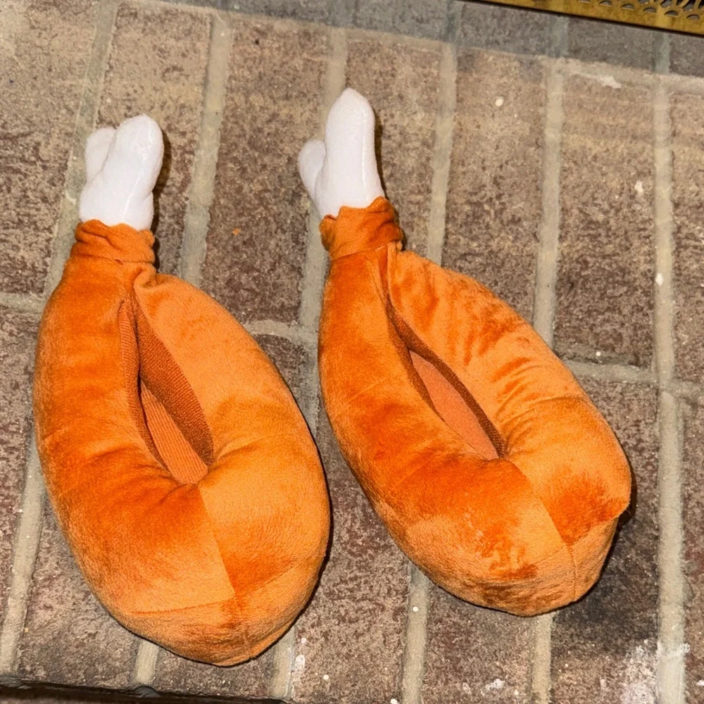 Kids Fun & Cozy Thanksgiving Turkey Leg Slippers NWOT